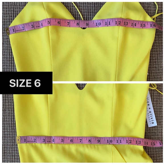 Alice + Olivia Cobi Bright Yellow Sweetheart Ruffled Midi Dress - Picture 9 of 15